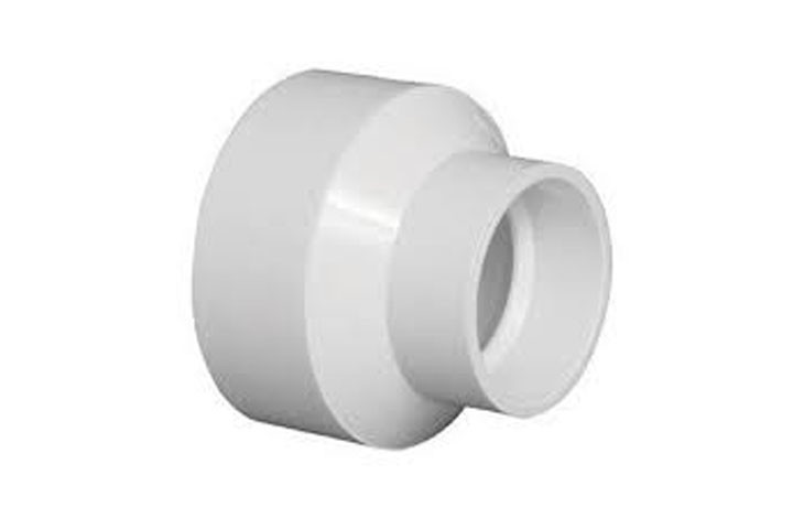 PVC reducer socket isolated on white background